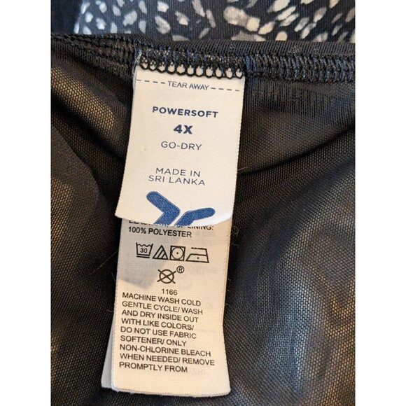 Old Navy Active Powersoft Go Dry Womens 4X Support Sports Bra Black White Padded - Picture 3 of 3